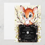 グレースフルフォレストファウン誕生日 招待状 (正面/裏面)