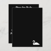 グレースフルホワかわいらしイトスワン招待状招待状パーティー 招待状 (正面/裏面)