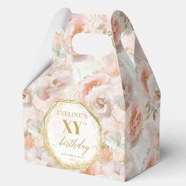 グレースフルボホパステルピンク素朴金ゴールド誕生日 フェイバーボックス