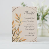 グレースフルリメンブランス悔やみや弔慰サンキューカード 招待状 (スタンド正面)