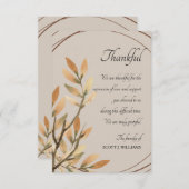 グレースフルリメンブランス悔やみや弔慰サンキューカード 招待状 (正面/裏面)