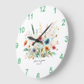 グレースフローラ ラージ壁時計 (傾斜)