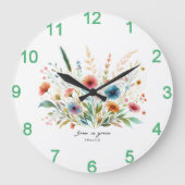グレースフローラ ラージ壁時計 (正面)