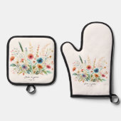 グレースフローラ 鍋つかみ&鍋敷きセット (正面)