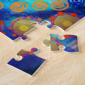 グレースブルーお洒落おもしろいインスピリシティジグソーパズル ジグソーパズル (側面)