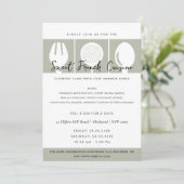 グレースプーンフォーク料理教室招待状テンプレート 招待状 (スタンド正面)