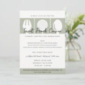 グレースプーンフォーク料理教室招待状テンプレート 招待状 (スタンド正面)