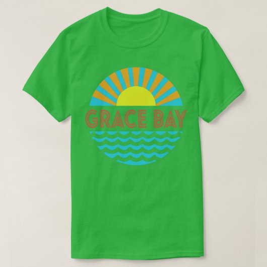 グレースベイビーチサンアンドウェーブズ Tシャツ (デザイン正面)