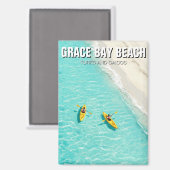 グレースベイビーチタークスアンドカイコストラベル マグネット (正面/裏面)