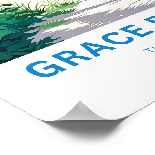 グレースベイビーチタークス&カイコスアイランドトラベルプリン ポスター (角)