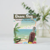 グレースベイ、プロビデンス諸島、タークス、カイコス旅行 ポストカード (スタンド正面)