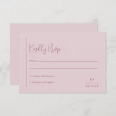 グレースミュートされたピモダンッ結婚ク 出欠カード (正面/裏面)