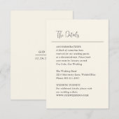 グレースモダンアイボリー結婚ズ エンクロージャーカード (正面/裏面)