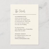 グレースモダンアイボリー結婚ズ エンクロージャーカード (正面)