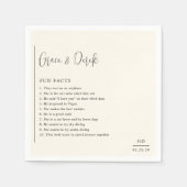 グレースモダンアイボリー結婚ズ スタンダードカクテルナプキン (正面)