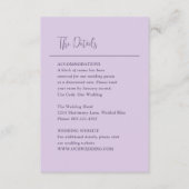 グレースモダン薄紫結婚ズ エンクロージャーカード (正面)