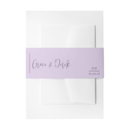 グレースモダン薄紫結婚ズ 招待状ベリーバンド