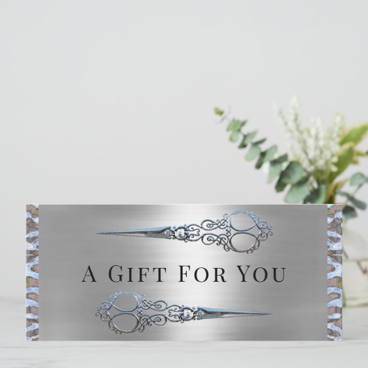 グレースモンローダブルシザーズギフト券 案内状 (スタンド正面)