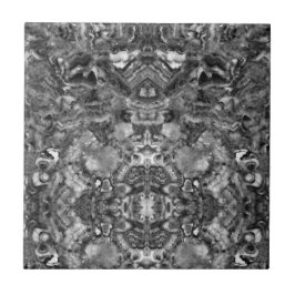 グレースモーキークォーツ、白黒グレーパターン タイル