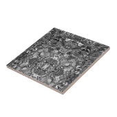 グレースモーキークォーツ、白黒グレーパターン タイル (側面)