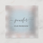 グレースモーキーブルーバラストライププロフェッショナルメイクアップ スクエア名刺 (正面)