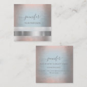 グレースモーキーブルーバラストライププロフェッショナル スクエア名刺 (正面/裏面)