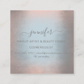 グレースモーキーブルーバラストライププロフェッショナル スクエア名刺 (裏面)