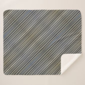 グレースモーキーモノクロ対角ストライプモノグラム シェルパブランケット (正面(横))