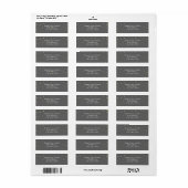 グレースモールゴールドフォイルエレガント招待状ラベル ラベル (フルシート)