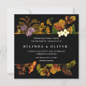 グレースヴィンテージダークスクエア結婚式招待状 招待状 (正面)