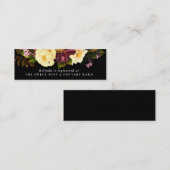 グレースヴィンテージダークブライダルレジストリ挿入カード スキニー名刺 (正面/裏面)