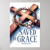 グレース救クリスチャンウォールアートプリント ポスター (正面)