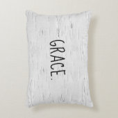 グレース文字オン樺の木ツリーアクセント枕 アクセントクッション (正面(垂直))
