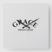 グレース時計 スクエア壁時計 (正面)