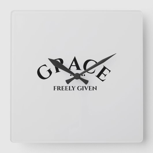 グレース時計 スクエア壁時計 (正面)