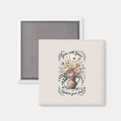 グレース花模様付き花瓶 マグネット (正面/裏面)