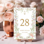 グレース華美パステル赤面フローラトイル結婚ズ テーブルナンバー