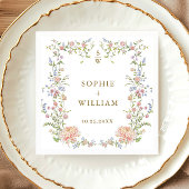 グレース華美パステル赤面フローラ結婚ズ スタンダードカクテルナプキン