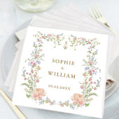 グレース華美パステル赤面フローラ結婚ズ スタンダードカクテルナプキン