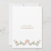 グレース華美パステル赤面フローラ結婚ズ 招待状 (裏面)