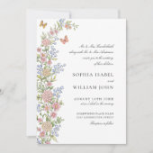 グレース華美パステル赤面フローラ結婚ズ 招待状 (正面)