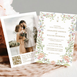 グレース華美パステル赤面結婚フローラの写真 招待状