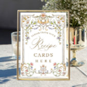 グレース華美ビクトリアンフローラレシピカード記号 ポスター