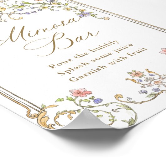 グレース華美フローラミモサバーサイン ポスター (角)