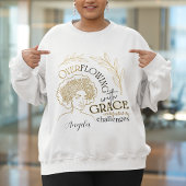 グレース金ゴールドリーフフローラ開花ヘア スウェットシャツ