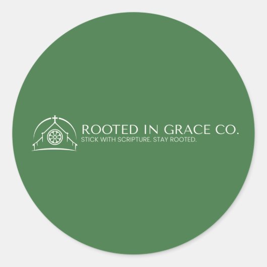 グレース・コロサイ2:7に根を下ろす ラウンドシール (正面)