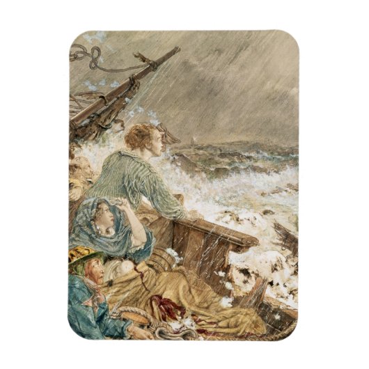 グレース・ダーリンと彼女の救父親は難破船になった マグネット (縦)