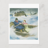 グレース・ダーリング(1815-41)と彼女の父親は蘇を救った ポストカード (正面)