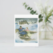 グレース・ダーリング(1815-41)と彼女の父親は蘇を救った ポストカード (スタンド正面)