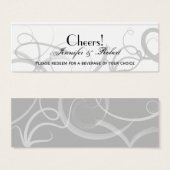 グレース：ドラマチックなスワーズ結婚グレイの飲み物チケット (正面&裏面)